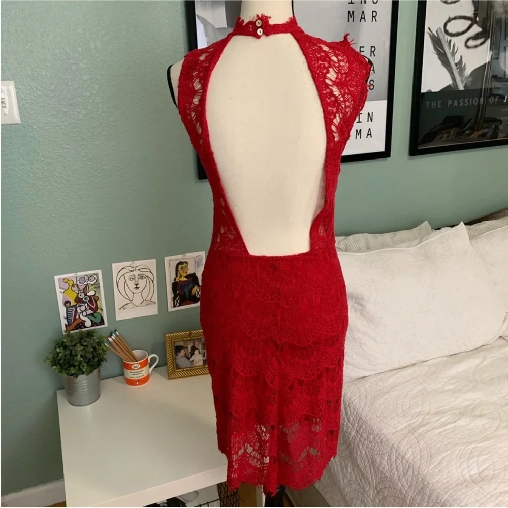 FREE PEOPLE Intimately Daydream Lace Slip Mini Dress, Size Medium NWT